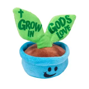 2 1/4" x 4 1/4" Religious Grow in God's Love Stuffed Plants - 12 Pc.