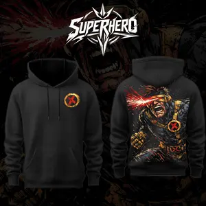 [ superhero hoodie ] Cyclops  New 2026 Special Edition – X-Men Washed Hoodie Acid Wash Vintage Oversized Streetwear Pullover for Men Women, Graphic Design Apparel Gift for Movie Fans