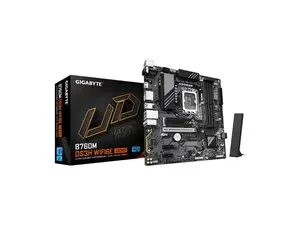 GIGABYTE B760M DS3H WIFI6E GEN5 LGA 1700 Intel B760 M-ATX Motherboard with DDR5, M.2, PCIe 5.0, USB 3.2 Gen 2 Type-C, WIFI6E 2.5GbE LAN, WIFI EZ-Plug, PCIe EZ-Latch