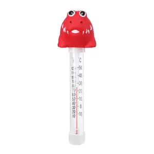 Floating Pool Thermometer, Large Number Easy Read Water Thermometer with String for Indoor Outdoor Swimming Pools, Spas, Hot Tubs and Ice Bath(Alligator)