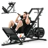 [3 packages shipping] MIKOLO Leg Press & Hack Squat Machine Combo for Home Gym with Linear Bearings & Band Pegs Full-Range Leg Training Equipment 3-Angle Footplate 24.4"x13.8" PlatformMIKOLO