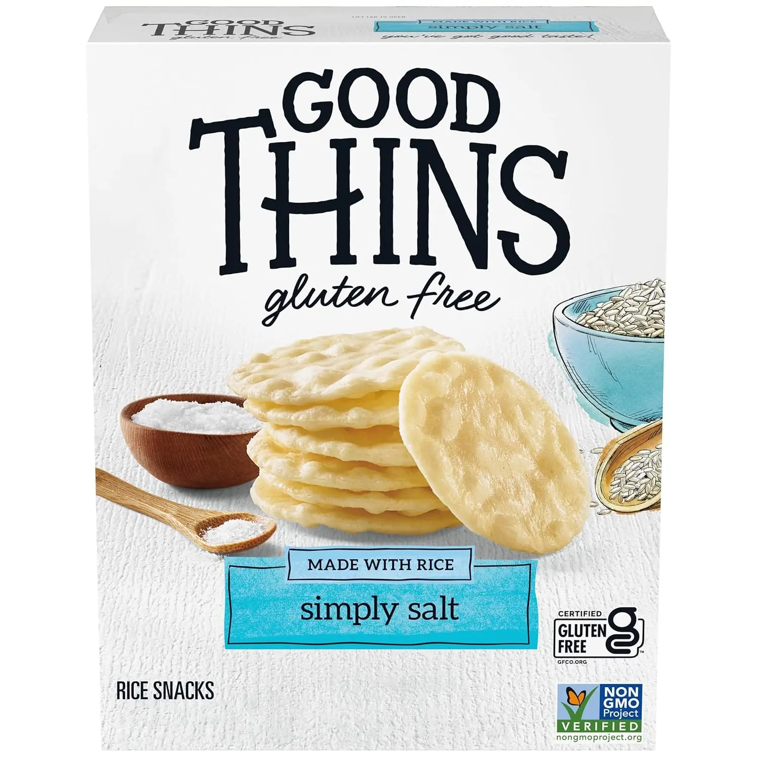 Good Thins Simply Salt Rice Snacks Gluten Free Crackers, Snack 3.5 oz