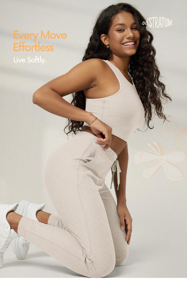 ODODOS Women's Performance Joggers - Ultra Soft odSTRATUM Tech Sweatpants Adjustable Mid Rise Pants with Pockets