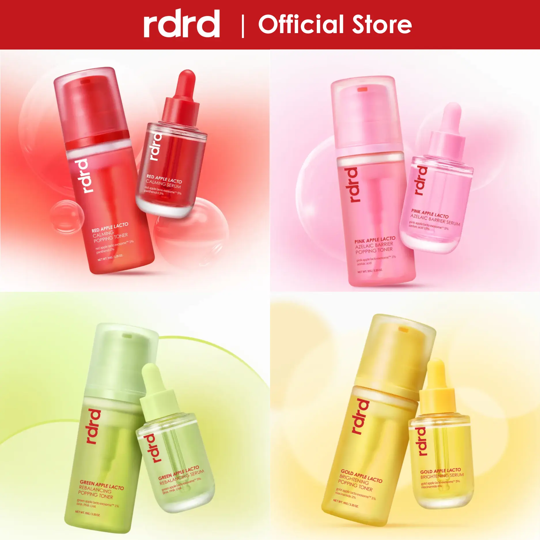 RDRD Apple Duo - Bubble Toner Mask & Shake Serum
