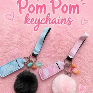 Pom Pom keychains
