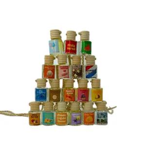 Car Air Freshener Diffusers - Last 60+ Days, Reusable Hanging Scented Bottle, Choose from Apple Butter, Apple Cinnamon, Apple Pie, Baby Powder, or Banana, Clean Up Spills Immediately