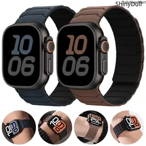 ShinyBull Adjustable Magnetic Silicone Band, Soft Comfortable Accessory Strap for Apple Watch (38-49mm Sizes), Compatible with iWatch S10 and Series Models, Accessories