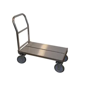 212 MAIN Heavy-Duty Platform Truck, 13x20x48 in Plank Deck, Portable, Removable Handle, for Commercial & Office Furniture Moving