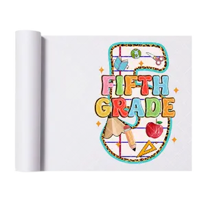 Fifth Grade Pencil 5 - Direct Print Film Transfer for T-Shirts, Cotton, Polyester & Blends - High-Quality Print