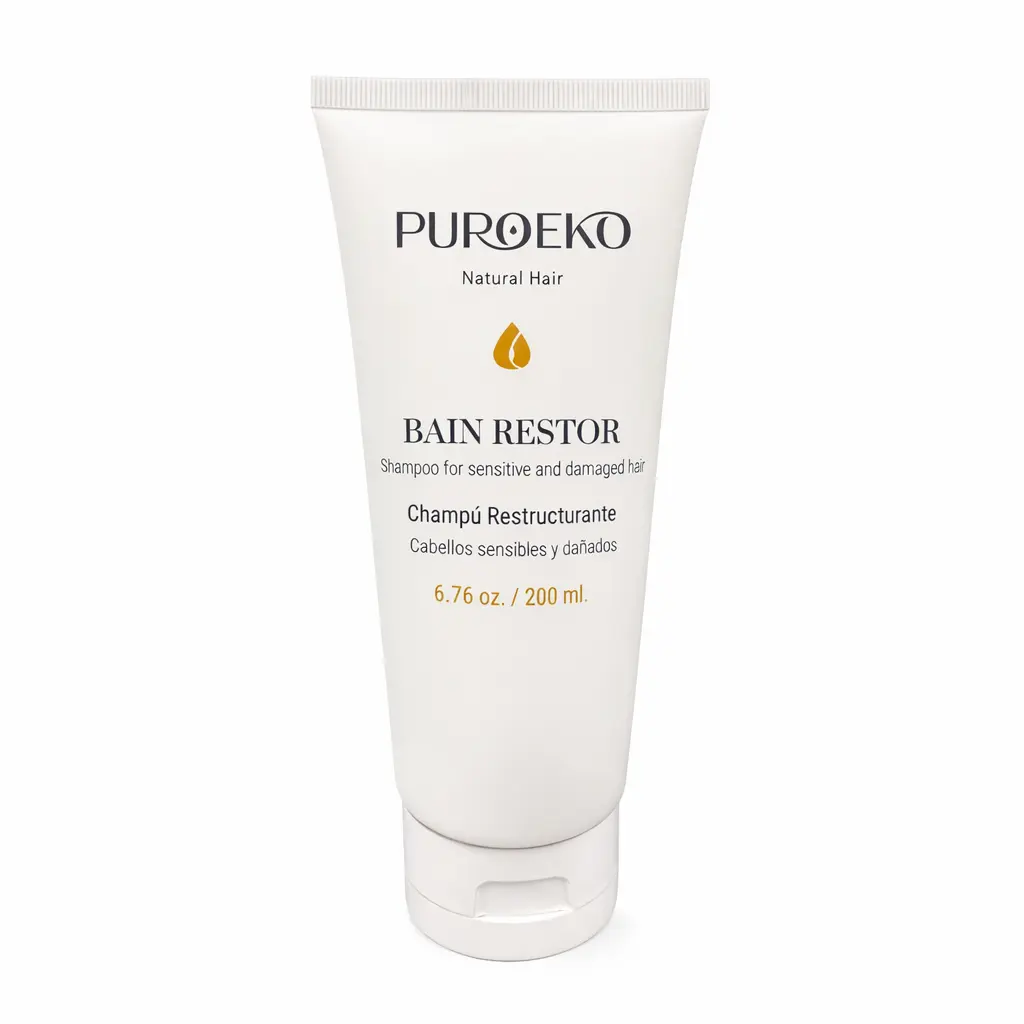 PUROEKO Bain Restore Shampoo for Damaged Hair – Repair & Strengthen with Argan Oil & Biotin | Sulfate & Paraben Free 1 Bottle 200ml
