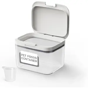 Storage Container 5 lbs Airtight /  Container with Measuring Cup, , Rice & Flour Storage Container for   and   (3 lbs), White
