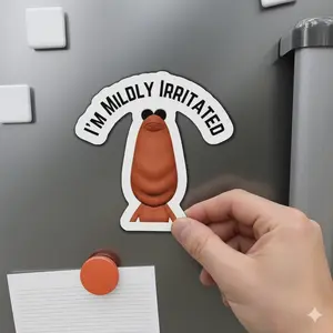 Marcus the Worm Die-Cut Sticker - Fun Kitchen Decor, Fridge Decal, Humorous Gift, Office Decor, Quirky Home Accessories