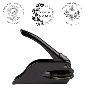 BossLibrary Custom Book Embosser | Ex Libris | Custom Book Stamp | From the Library Of
