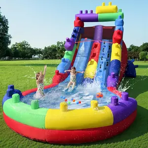 22.5FT Commercial Grade Water Slide for Kids,PVC Oxford Inflatable Water Slides with Big Airtight Splash Water Pool Bounce Slide for Party Fun