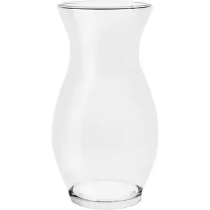 Clear Flower Vase, 4.5" Dia 9" H  Transparent Glass Vase Modern Decorative Vase , Glass Flower Posy Holder for Home Office Centerpiece Decor