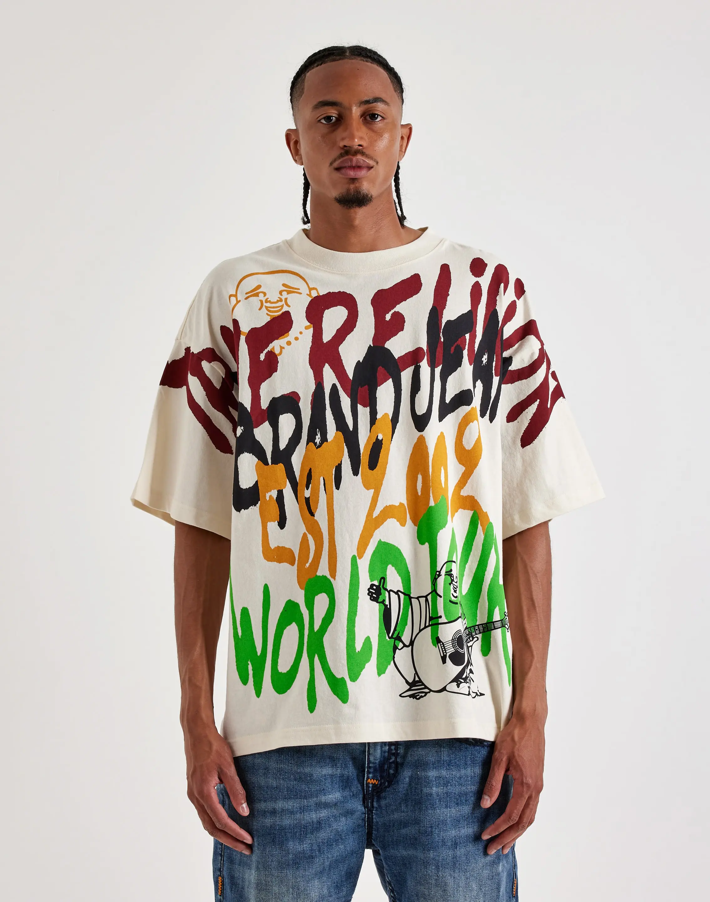 Mens True Religion Graffiti Oversized Tee