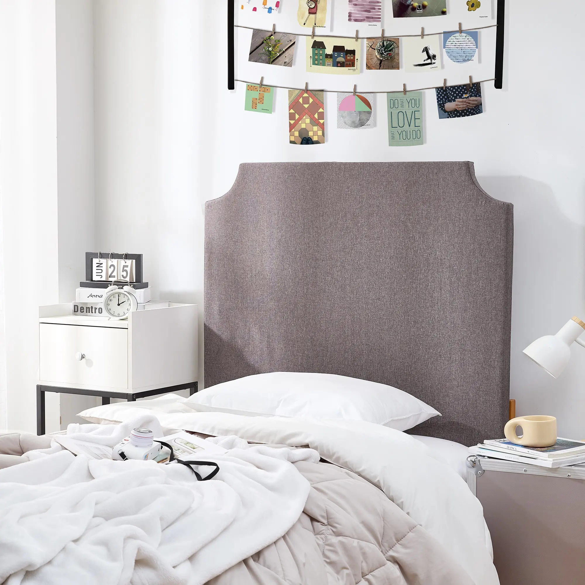 DIY Headboard - Brown Taupe