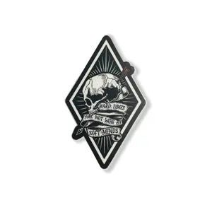 Hard Times Sticker, Laptop Water Bottle Decal Sticker