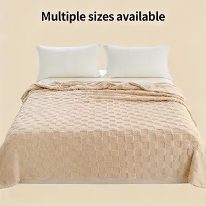 Ultra-Soft Plush Blanket, Checkered Design, Full Size, Suitable for Sofa Bed Travel, Bedroom Living Room Decor, Easy Care