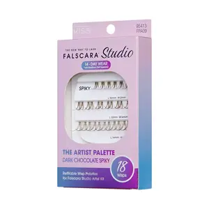 Falscara Studio Lash Palette - Dark Chocolate Spiky - 18 Volume Wisps