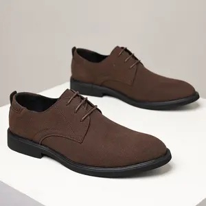 Men's British Vintage Leather Dress Shoes |   Business Casual Korean Style Oxfords |   Summer Fashion Shoes for Young Men 5820