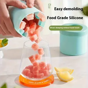 Quick Freeze Silicone Ice Cube Tray, Durable Plastic Mold, Perfectly Shaped Ice Cubes, Ideal for Juice, Ice Buckets, Cylinder Cups, Ice Molds