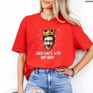Personalized Face Birthday Shirts, Custom Photo Name Tshirt, Birthday Party Group Matching Tee, Funny Banch Crew Tshirt , Unisex Vintage Shirt