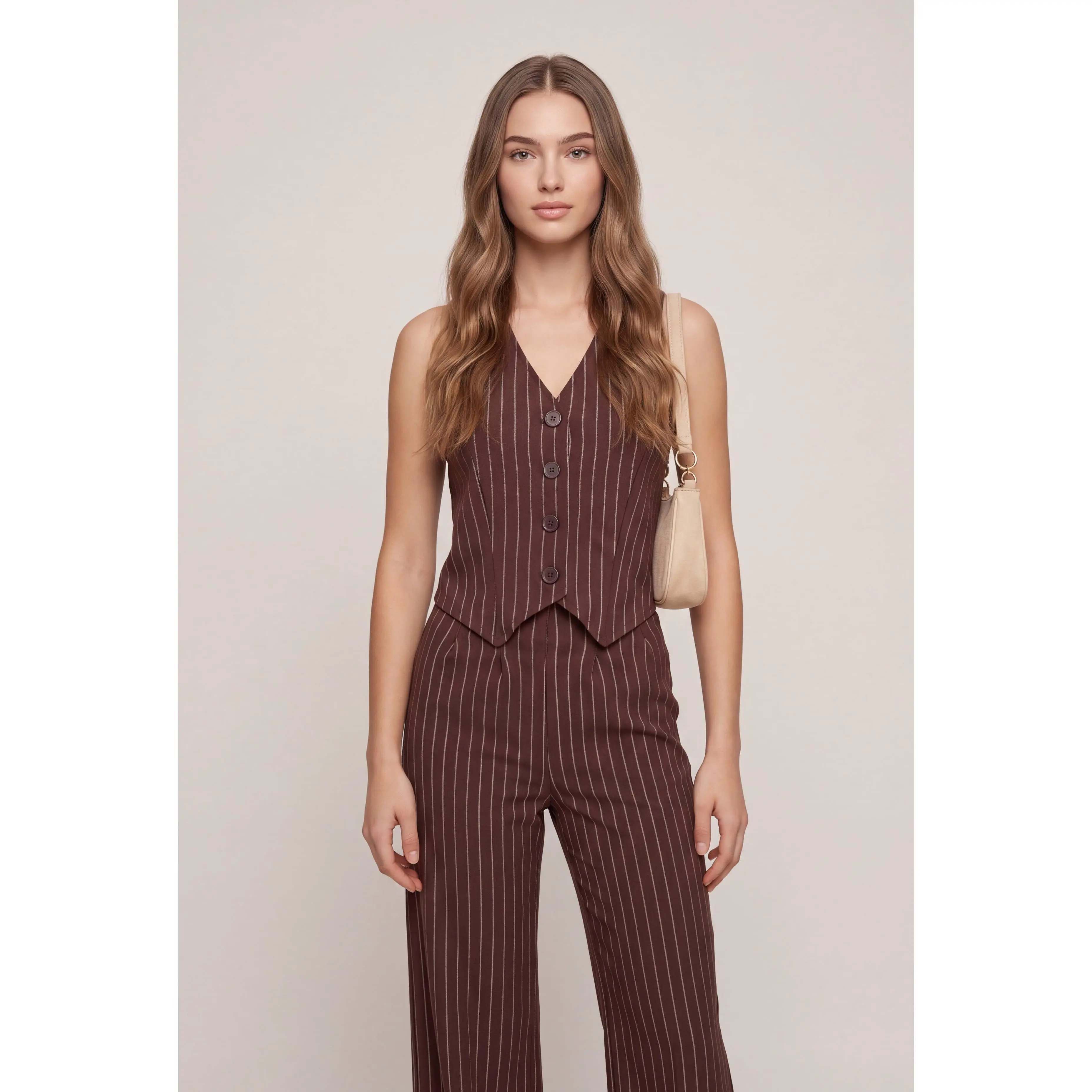 Bridget Pinstripe Blazer Vest
