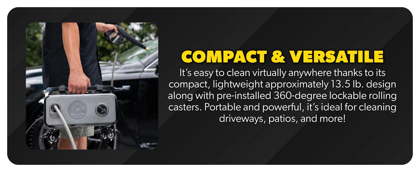 Chemical Guys ProFlow PM2000 Pro Electric High Pressure Washer - 2030 PSI, 1.77 GPM, Compact Lightweight Portable Design, Spray Gun, 4 Nozzles, Hose & Wand Pressure Washer Accessories for Auto Detailing, Home Cleaning, Portable Pressure Washer Chemical Guys ProFlow PM2000 Pro Electric High Pressure Washer - 2030 PSI, 1.77 GPM, Compact Lightweight Portable Design, Spray Gun, 4 Nozzles, Hose & Wand Pressure Washer Accessories for Auto Detailing, Home Cleaning, Portable Pressure Washer