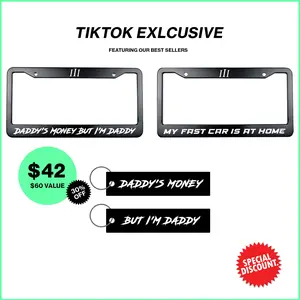 BEST SELLER BUNDLE | License Plate Frames for Auto Vehicles | Car Accessories