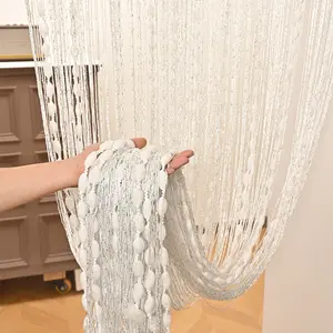 1pc Korean Style Encrypted Ball Dot Curtain for Room Divider, Decorative Shade Curtain for Living Room & Dining Room, Home Decoration Curtain