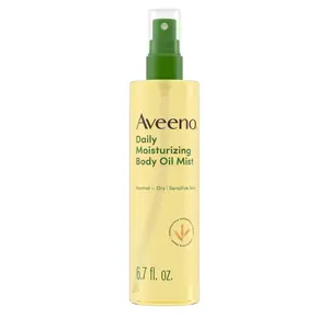 Aveeno Daily Moisturizing Dry Body Oil Mist with Oat & Jojoba Oil for Dry, Rough, Sensitive Skin, Lightweight, Non-Greasy, Body Spray, Paraben, Silicone & Phthalate-Free, 6.7 fl oz