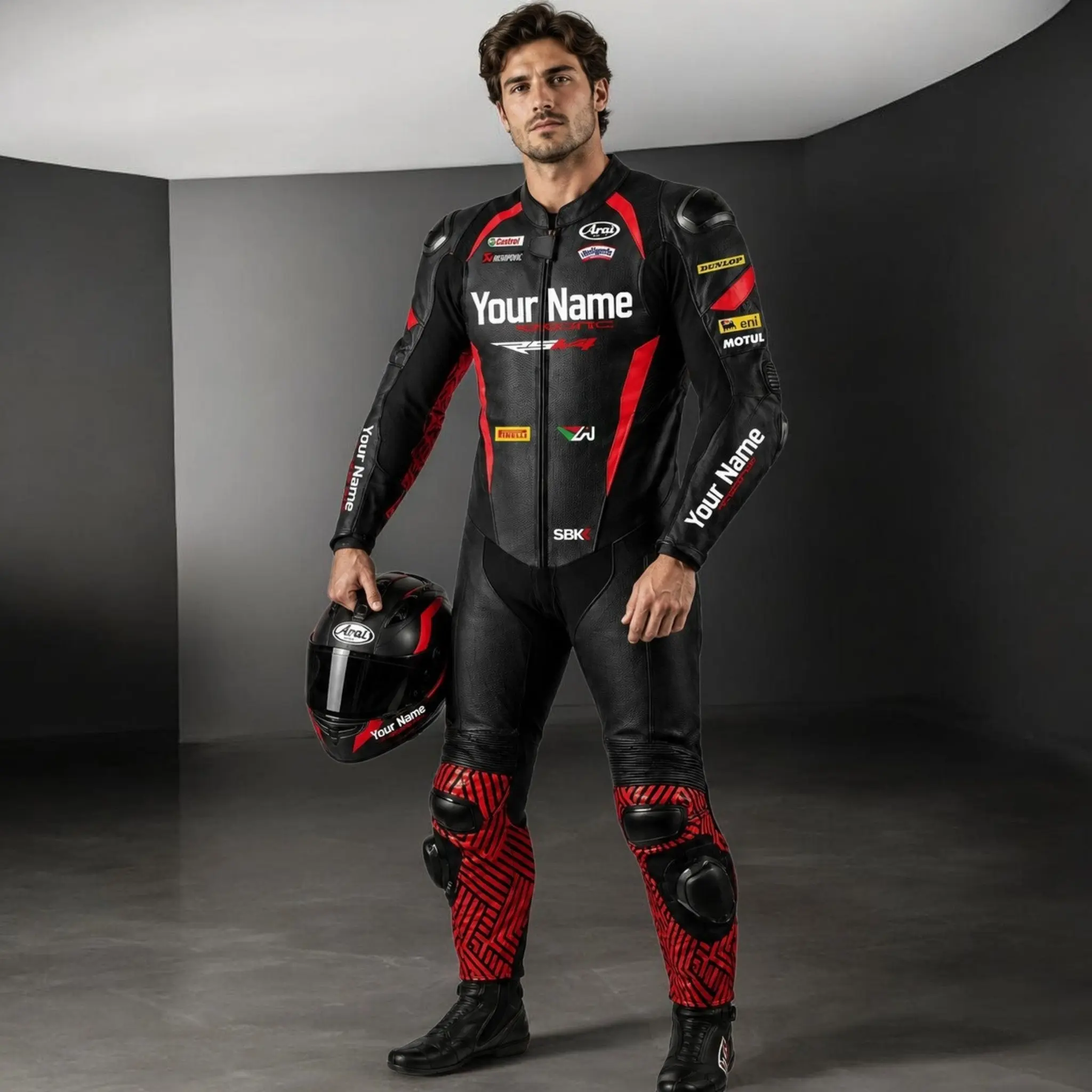 Cowhide Leather Motorcycle Racing Suits