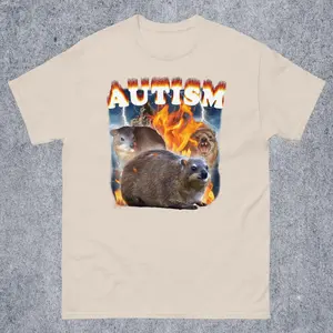 Autism Funny Hyrax Meme Tee Shirt, Gift For Woman And Man, Ugly T- Shirts, Unhinged T-shirts, Cringe Tees, Hyrax Lover Gifts, Viral Tee