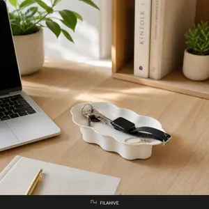 Cloud Tray - Cute Cloud Shaped Catchall Trinket Dish for Keys, Jewelry, Entryway & Nightstand