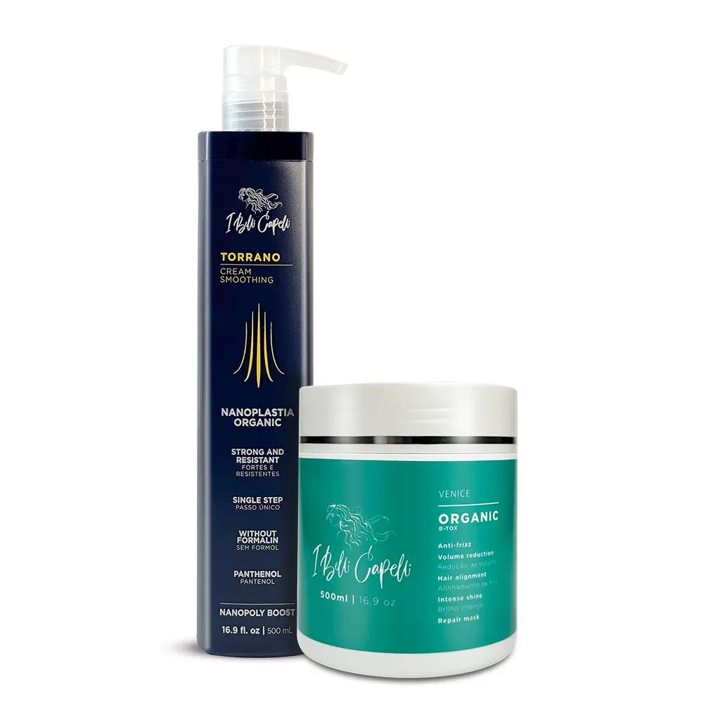 I BELLI CAPELLI Keratin Kit with Organic Nanoplasty & Venice B-Tox Hair Masque, Argan Oil Treatment for Intense Hydration Boost, Repair, and Glossy Shine, For Dry and Damaged Hair (500ml & 500g), Repairing, Intensive, Hydrates Dry Hair