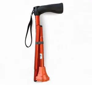 Dynamo GoStick Folding Cane with Cyclone Tip and Wrist Strap