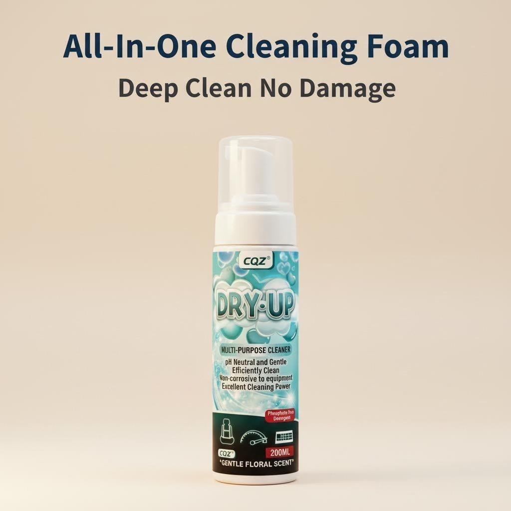 Multi-Purpose Foam Cleaner, pHNeutral Waterless Deep Cleaning Foam for Shoes,Car Interior & Home, Gentle Floral Scent (200ml)