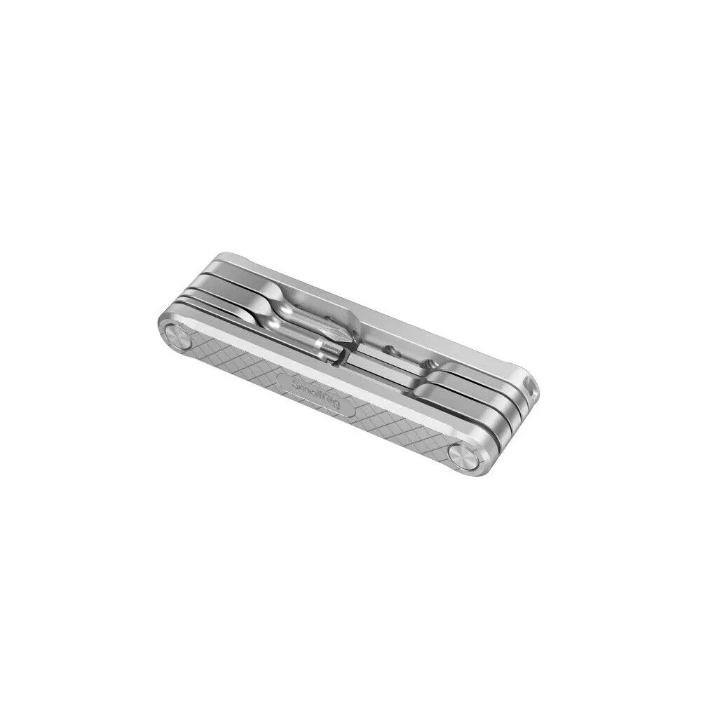 SmallRig Multifunctional Stainless Steel Dismantling Screwdriver Kit 2213 - Folding Pocket Design, Flat-Head, Torx, Hex Key Wrenches, 79g±5g, Alloy Side Plates, Solid Metal, Universal for Photographers' Cameras with Threaded Holes, Screwdriver Components