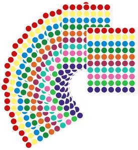 700 PCS Dot Stickers, Circle Stickers Assorted Colors Coding Labels, 3/4 Inch Round Colored Dot Stickers