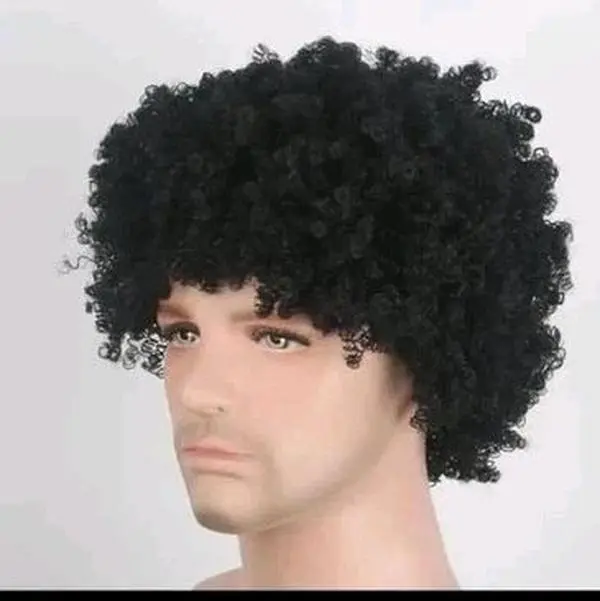 Women's Afro Short Synthetic Wig - Black, Natural Curls, Easy-Care Fashion Hair Accessory for Hair Extensions & Wigs Collection