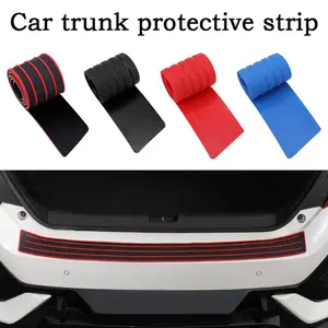 Car Trunk Protective Strip 90cm & 104cm, Rear Bumper Anti-Collision Rubber Strips, Tailgate Decoration Trim, Back Door Guard Plate, Vehicle Exterior Decoration, Decal for Cars