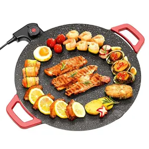 1500W Portable Electric Korean BBQ Grill, Indoor Smokeless Grill, Non-stick Grill Pan, Adjustable Temperature Control, Nonstick Surface, Asador de Carne Stainless Steel Grilling Universal Griddle