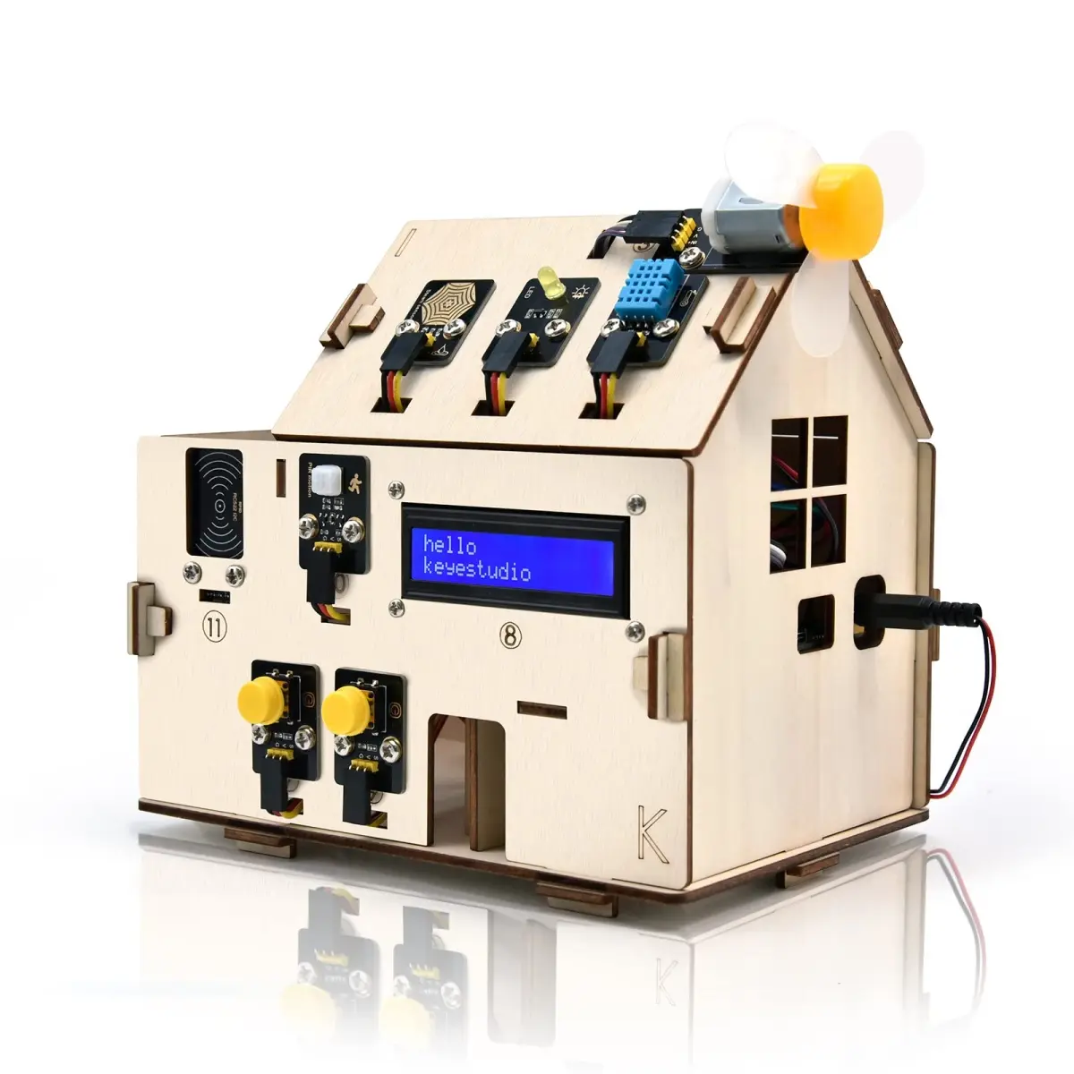 212 MAIN A-Sonic XS70783 ESP32 Wooden Smart Home Starter Kit - Arduino & Python Compatible Pet Supplies DIY Kit with Home Control, Sensor Array, STEM Learning for Adult+Teens 15+