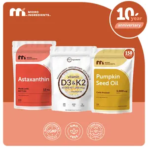 Emily May’s Glow Hair bundle: Astaxanthin 120 Softgels, Pumpkin Seed Oil 150 Softgels, Vitamin D3 K2 10000IU 180 Softgels