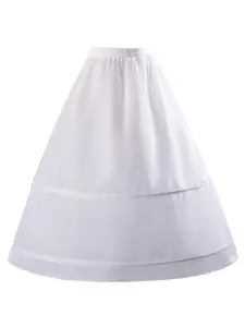 Floor-Length Ball Gown 2-Hoops Petticoat, Fluffy Crinoline Underskirt, Extra Full Tulle A-Line Puffy Slip, Bridal Party Prom Bouffant Bell Shape