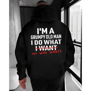 I’m a Grumpy Old Man My Wife Wants Funny Husband Hoodie – Marriage Humor Sweatshirt for Men, Sarcastic Quote Apparel