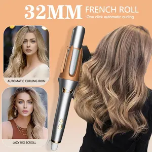 Automatic Hair Curler 32mm, 4 Temperature Settings, Suitable for Long Hair Rotating Curling Rod, Anti-Scald, Power Cord Length 59.06–98.43 inches, 110V/220V, US Plug, For Dry Hair