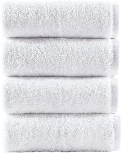 Maximum Softness & Absorbency Face Towels for Hand, Kitchen & Cleaning (White Washcloths Set)