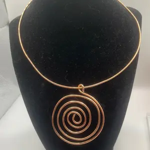 Egyptian Circle Necklace - Simple Design with Circular Pendant